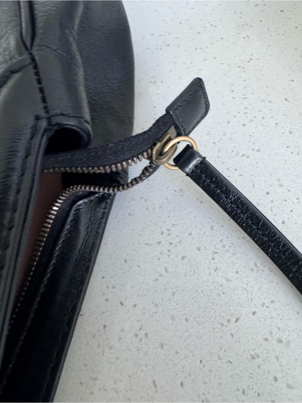 Gucci Large Black Re(Belle ) Top-Handle Satchel with Gold GG Hardware - Picture 9 of 13